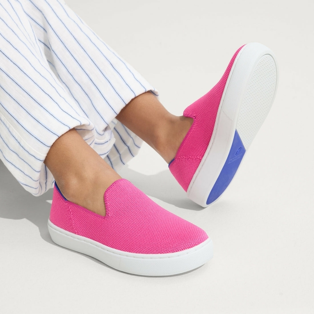 Rothy's Kids Sneakers in Pink and Blue